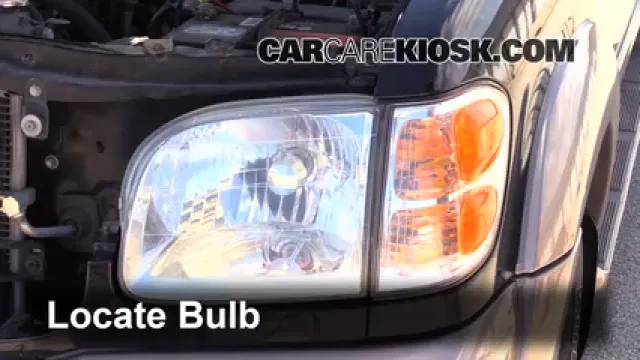 2002 Toyota Sequoia SR5 4.7L V8 Lights Headlight (replace bulb)